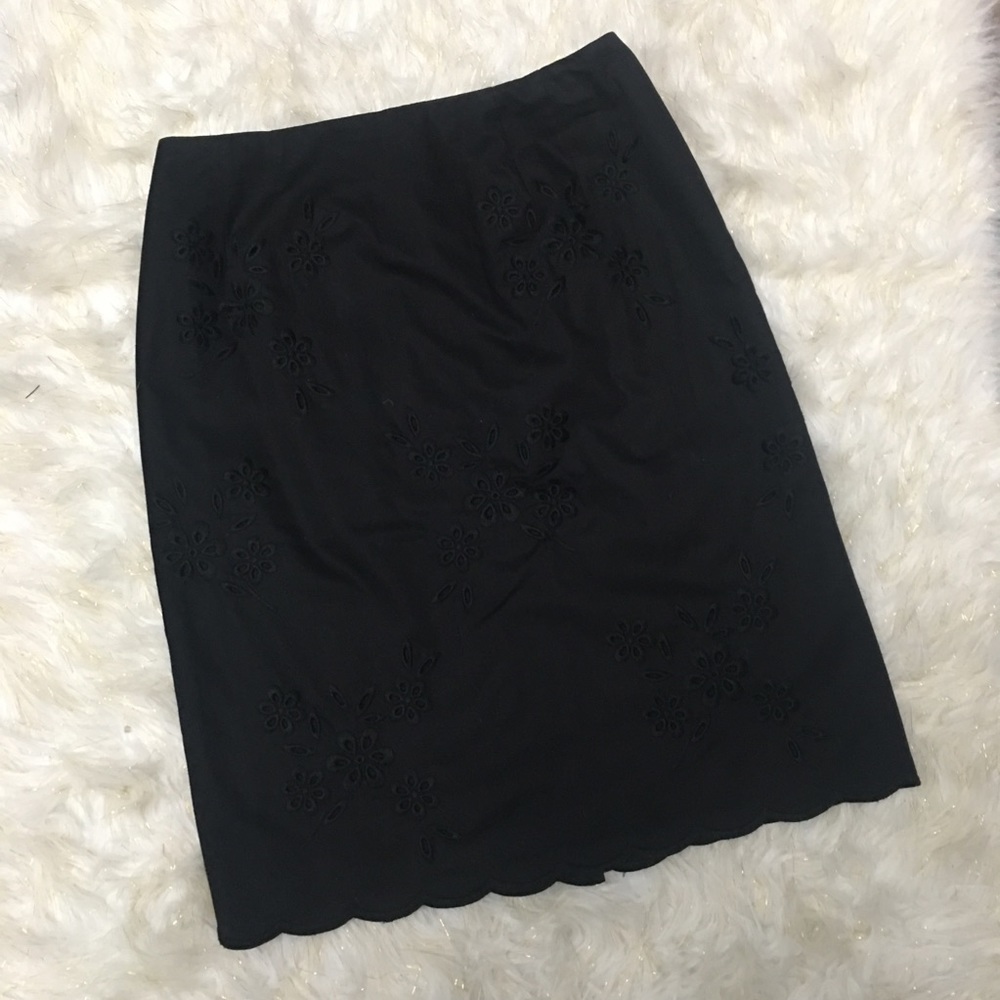 Talbots scalloped bottom eyelet skirt size 8